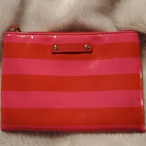 Kate Spade striped makeup pouch